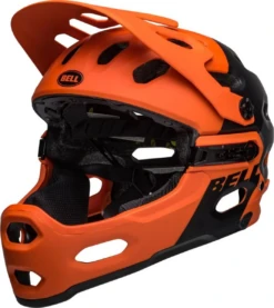 Bell Super 3R MIPS Full Face Helm -Fietsbenodigdheden Winkel bell super 3r mips mountainbikehelm zwart oranje