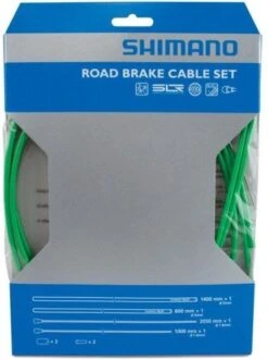 Shimano Rem Kabelset Race Sil-Tec Coating -Fietsbenodigdheden Winkel shimano road brake kabelset groen